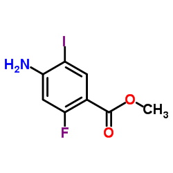 4-氨基-2-氟-5-碘苯甲酸甲酯结构式