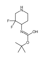 (3, 3-二氟哌啶-4-基)氨基甲酸叔丁酯结构式