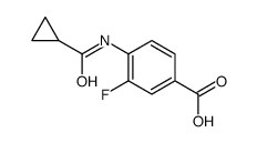 4-[(环丙基羰基)氨基]-3-氟苯甲酸结构式