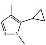 5-Cyclopropyl-4-iodo-1-methyl-1H-pyrazole结构式