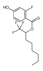 1,1,1-trifluorooctan-2-yl 2-fluoro-4-hydroxybenzoate结构式