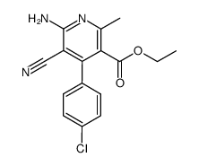 ethyl 6-amino-4-(4-chlorophenyl)-5-cyano-2-methylnicotinate结构式