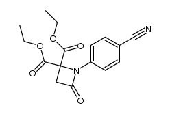 4,4-Bis(ethoxycarbonyl)-1-(p-cyanophenyl)azetidin-2-one结构式