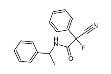 α-cyano-α-fluoro-N-(1-phenylethyl)phenylacetamide Structure