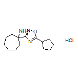 1-(5-环戊基-1,2,4-噁二唑-3-基)环庚胺盐酸盐结构式