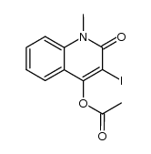 4-acetoxy-3-iodo-1-methyl-1,2-dihydroquinolin-2-one结构式