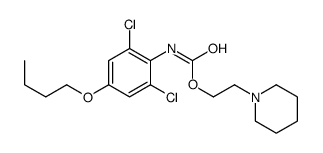 2-piperidin-1-ylethyl N-(4-butoxy-2,6-dichlorophenyl)carbamate结构式