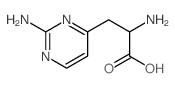 4-Pyrimidinepropanoicacid, a,2-diamino- (9CI)结构式