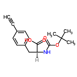 (2S)-2-[(tert-butoxycarbonyl)amino]-3-(4-ethynylphenyl)propanoic acid Structure