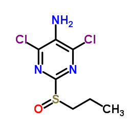 4,6-Dichloro-2-(propylsulfinyl)pyrimidin-5-amine Structure