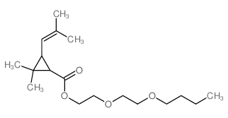 Cyclopropanecarboxylicacid, 2,2-dimethyl-3-(2-methyl-1-propen-1-yl)-, 2-(2-butoxyethoxy)ethyl ester Structure