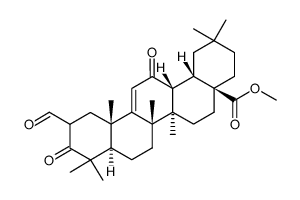 methyl (4aS,6aR,6bS,8aR,12aS,14aR,14bS)-11-formyl-2,2,6a,6b,9,9,12a-heptamethyl-10,14-dioxo-1,3,4,5,6,6a,6b,7,8,8a,9,10,11,12,12a,14,14a,14b-octadecahydropicene-4a(2H)-carboxylate Structure