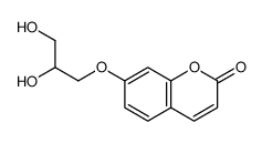 7-(2,3-dihydroxypropoxy)chromen-2-one结构式