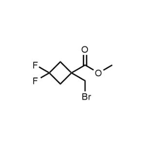 Methyl 1-(bromomethyl)-3,3-difluorocyclobutane-1-carboxylate Structure