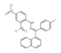 Methanone,(4-fluorophenyl)-1-naphthalenyl-, 2-(2,4-dinitrophenyl)hydrazone结构式