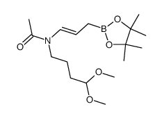 (E)-N-(4,4-dimethoxybutyl)-N-(3-(4,4,5,5-tetramethyl-1,3,2-dioxaborolan-2-yl)prop-1-en-1-yl)acetamide Structure