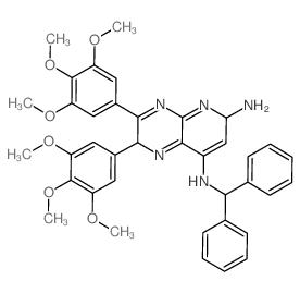 Pyrido[2,3-b]pyrazine-6,8-diamine,N8-(diphenylmethyl)-2,3-bis(3,4,5-trimethoxyphenyl)- structure