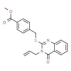 methyl 4-(((3-allyl-4-oxo-3,4-dihydroquinazolin-2-yl)thio)methyl)benzoate结构式