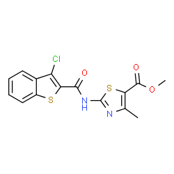 methyl 2-[(3-chloro-1-benzothiophene-2-carbonyl)amino]-4-methyl-1,3-thiazole-5-carboxylate Structure