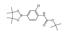 2-Boc-amino-3-chloro-pyridine-5-boronic acid pinacol ester Structure