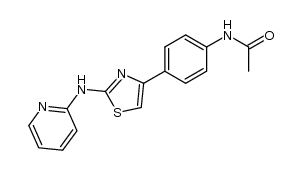 4-(4'-acetamido-phenyl)-2-(2''-pyridylamino)-thiazole Structure