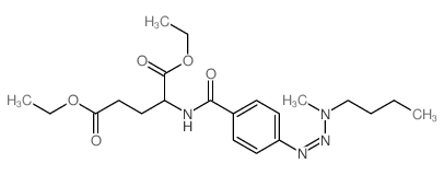 diethyl 2-[[4-(butyl-methyl-amino)diazenylbenzoyl]amino]pentanedioate Structure