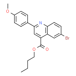 butyl 6-bromo-2-(4-methoxyphenyl)-4-quinolinecarboxylate structure