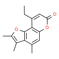 9-ethyl-2,3,4-trimethylfuro[2,3-f]chromen-7-one Structure