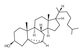 3β-hydroxy-5,6β-cyclopropano-5β-cholestane结构式