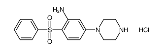 5-(piperazine-1-yl)-2-(phenylsulfonyl)aniline hydrochloride Structure