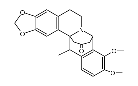 9,10-dimethoxy-13-methyl-5,6,8,13-tetrahydro-8,13a-propano-[1,3]dioxolo[4,5-g]isoquino[3,2-a]isoquinolin-16-one结构式