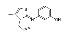 3-[(4-methyl-3-prop-2-enyl-1,3-thiazol-2-ylidene)amino]phenol Structure