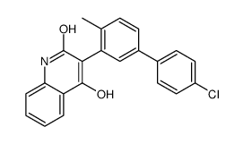 3-[5-(4-chlorophenyl)-2-methylphenyl]-4-hydroxy-1H-quinolin-2-one结构式