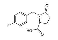 (2S)-1-[(4-fluorophenyl)methyl]-5-oxopyrrolidine-2-carboxylic acid Structure