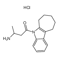 3-Amino-1-(7,8,9,10-tetrahydro-6H-cyclohepta[b]indol-5-yl)-butan-1-one; hydrochloride Structure