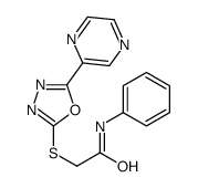 Acetamide, N-phenyl-2-[(5-pyrazinyl-1,3,4-oxadiazol-2-yl)thio]- (9CI) picture