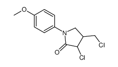 3-chloro-4-(chloromethyl)-1-(4-methoxyphenyl)pyrrolidin-2-one Structure