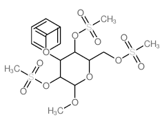 a-D-Glucopyranoside, methyl,3-benzoate 2,4,6-trimethanesulfonate structure