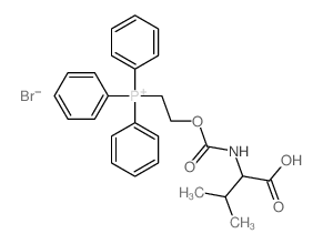 2-[(1-carboxy-2-methyl-propyl)carbamoyloxy]ethyl-triphenyl-phosphanium结构式