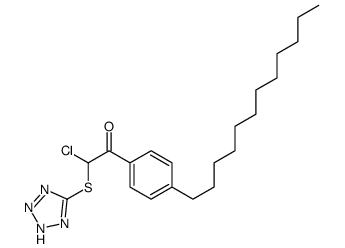 2-chloro-1-(4-dodecylphenyl)-2-(2H-tetrazol-5-ylsulfanyl)ethanone结构式