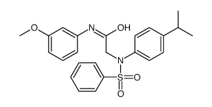 2-[N-(benzenesulfonyl)-4-propan-2-ylanilino]-N-(3-methoxyphenyl)acetamide Structure