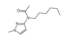 N-hexyl-N-(1-methylpyrazol-3-yl)acetamide Structure