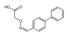 2-[(4-phenylphenyl)methylideneamino]oxyacetic acid Structure