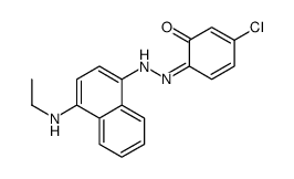 3-chloro-6-[[4-(ethylamino)naphthalen-1-yl]hydrazinylidene]cyclohexa-2,4-dien-1-one结构式