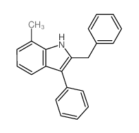 2-benzyl-7-methyl-3-phenyl-1H-indole结构式