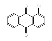 9,10-Anthracenedione, 1-mercapto- (9CI) Structure