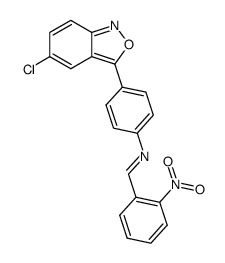 [4-(5-Chloro-benzo[c]isoxazol-3-yl)-phenyl]-[1-(2-nitro-phenyl)-meth-(E)-ylidene]-amine结构式