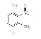 Phenol,4-chloro-3-methyl-2-nitro-结构式