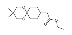 1-(carbethoxymethylene)cyclohexan-4-one 2,2-dimethylpropanediyl ketal Structure