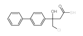 4-chloro-3-hydroxy-3-(4-phenylphenyl)butanethioic acid结构式